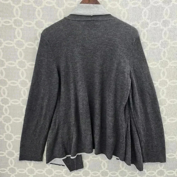 Calvin Klein Open Front Waterfall Women's Sweater Cardigan L - Picture 4 of 8